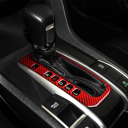Abs Kırmızı Karbon Fiber Dişli Vites Paneli Kapak Honda Civic 10. Gen 2016 2017 2018 2019 (Lhd) (Yurt Dışından) fiyatları