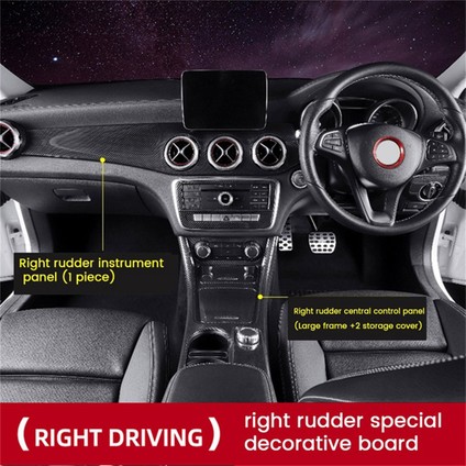 Rhd Mat Karbon Desen Gösterge Tablosu Hava Outlet Panel Trim Sticker Strip Mercedes Benz Cla C117 Gla X156 2013-2019 (Yurt Dışından) modelleri