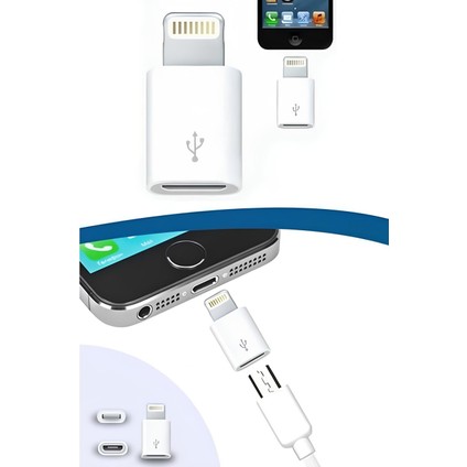 HD4444 Micro USB Apple iPhone Lightning Çevirici Dönüştürücü Adaptör fırsatları