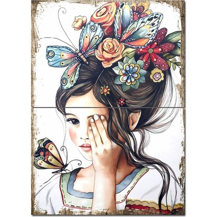 Üzgün Çocuk Desenli Mdf Tablo 70CMX 100CM