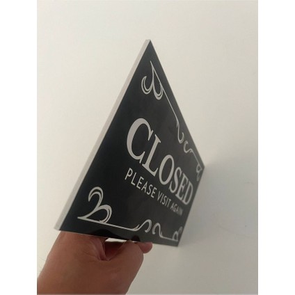 Açık Kapalı Çift Yön Kapı Tabelası Ingilizce indirimleri