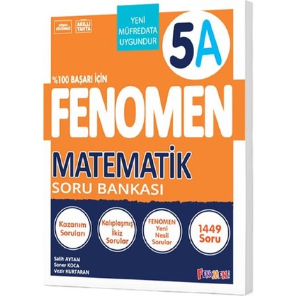 Fenomen Okul 2025 5. Sınıf Matematik A Soru Bankası Yeni Nesile Kolay Geçiş Güncel Müfredat