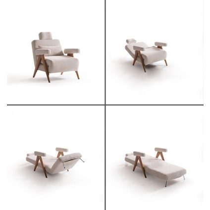 Medi Yataklı tekli koltuk berjer refakatçi