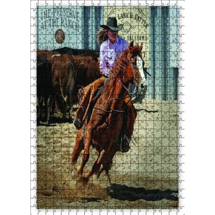 Cowgirl 120 Parça Puzzle Yapboz Mdf (Ahşap)
