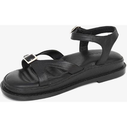 Kadın Siyah Hakiki Deri Sandalet 3Y2CS50735 fiyatları