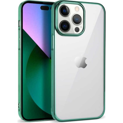 iPhone 14 Pro Kılıf Tkdw Pixel Kapak-Koyu Yeşil