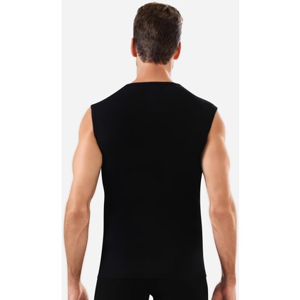 3 Adet Siyah Kolsuz Erkek Atlet V Yaka Sıfır Kol Tişört %100 Pamuklu fırsatları