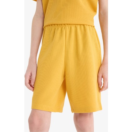 Erkek Çocuk Pijama Takımı Waffle Kısa Kollu Üst Beli Lastikli Şort D9993A825SM