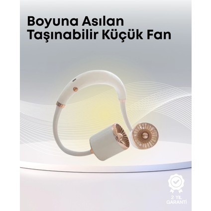 Yazlık Taşınabilir Sessiz Boyun Fanı 3 Kademe Hız Ayarlı