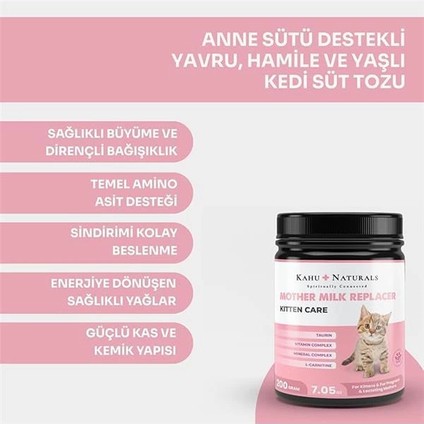 Kitten Care Milk Replacer, Anne Sütü Destekli Yavru ve Hamile Kedi Süt Tozu, 200 gr fiyatları