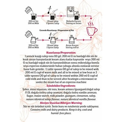Toz Salep 1000 gr Türkiye Üretimi Lezzetli ve Pratik Kullanım İçin