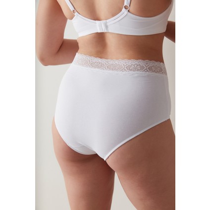 Beauty Pamuklu Yüksek Bel Beyaz Slip Külot