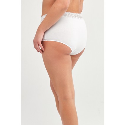 Beauty Pamuklu Yüksek Bel Beyaz Slip Külot