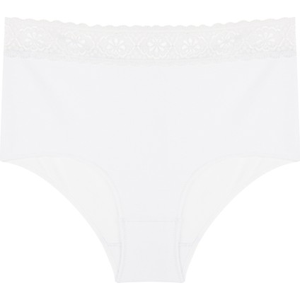 Beauty Pamuklu Yüksek Bel Beyaz Slip Külot