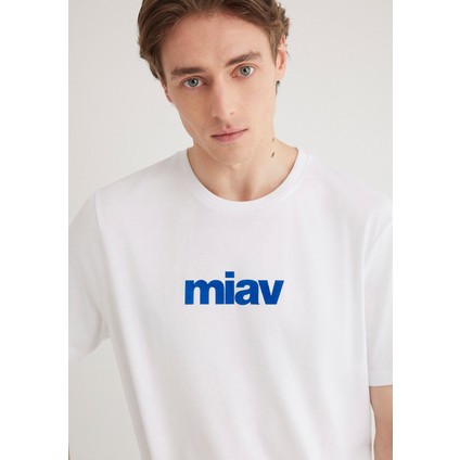 Miav Baskılı Beyaz Tişört 067153-620