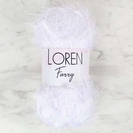 Loren Furry Beyaz El Örgü Ipi - RF118 - 34067