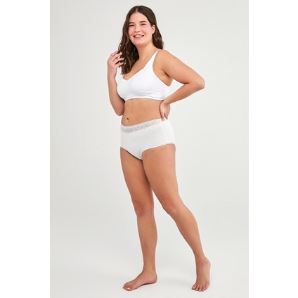 Beauty Pamuklu Yüksek Bel Beyaz Slip Külot