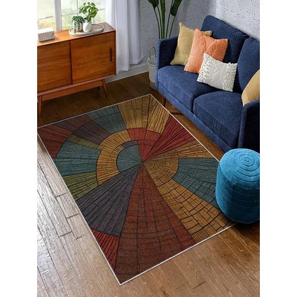 , Makinede Yıkanabilir, Kaymaz Taban, Dijital Baskı, Çok Renkli, Salon Halısı, Oturma Odası Halısı, Mutfak Halısı ve Yolluk