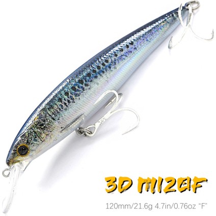 Tuzlu Su Için 120 mm Batık Minnow Sert Yem Uzun Jerkbait Yapay Deniz Levreği Wobblers Yem Deniz Balıkçılığı Aksesuarları (Yurt Dışından) fiyatları