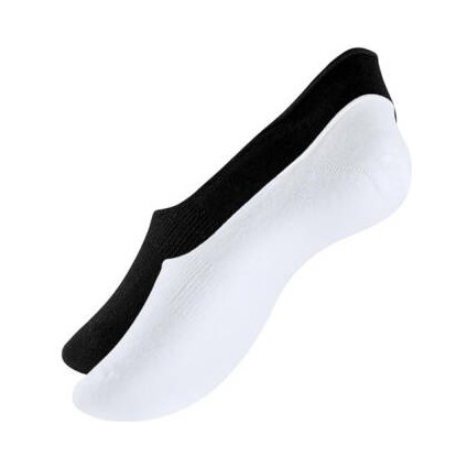 2'li Unisex Babet Çorap, 39-42, %80 Pamuklu, Siyah-Beyaz