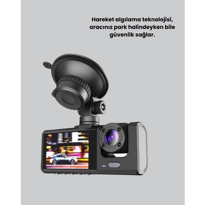 Allzey Full Hd Araç Kamerası Çift Yönlü Kayıt ve Darbe Sensörü modelleri