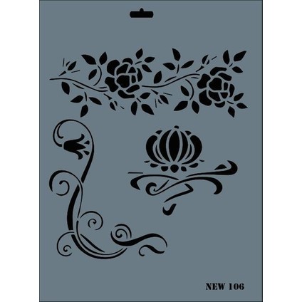Rich New Seri N-106 Stencil 35X25 cm