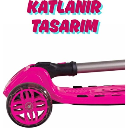 Cool Wheels LED Işıklı Maxi Scooter -Ekstra Sağlam Gövde- 3 Tekerlekli Gelişmiş Fren Sistemi 6+ Yaş