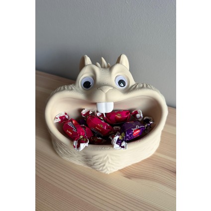 Sevimli Sincap Kase, Dekoratif Anahtarlık, Şirin Takı Tabağı, Şekerlik fiyatları