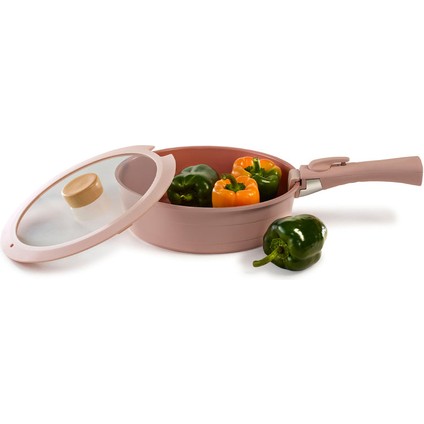 Midas Pembe 9 Parça Ayrılabilen Saplı Iç Içe Geçebilen Indüksiyonlu Tencere Tava Seti modelleri