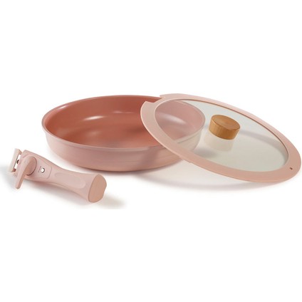 Midas Pembe 9 Parça Ayrılabilen Saplı Iç Içe Geçebilen Indüksiyonlu Tencere Tava Seti indirimleri