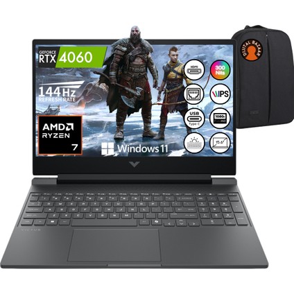 Victus 15 Ryzen 7 8845HS RTX4060 48GB Ram 1tb SSD 15.6" Fhd IPS 144Hz W11 Taşınabilir Bilgisayar