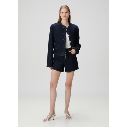 Lacivert Denim Şort