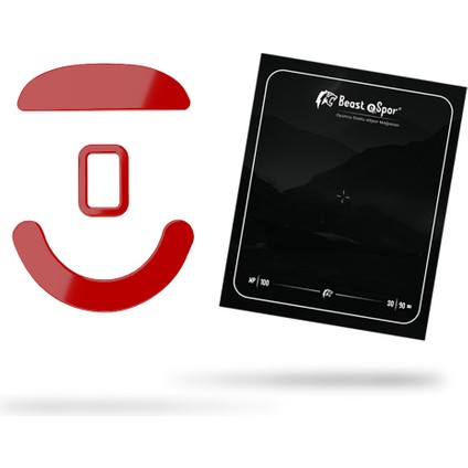 Attack Shark X3 / X3 Pro - Mouse Skate Red Edition %100 Ptfe