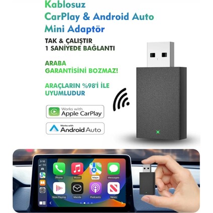 Kablosuz Android Auto/car Play USB Dongle Cihazı