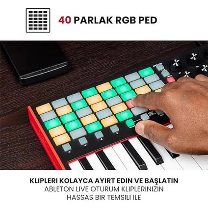 Apc Key 25 - USB Mıdı Klavye Controller, 37 Mini Tuş, Ableton Live Lite, 40 Rgb modelleri