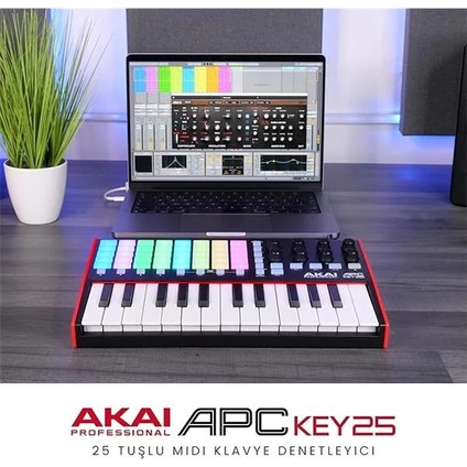 Apc Key 25 - USB Mıdı Klavye Controller, 37 Mini Tuş, Ableton Live Lite, 40 Rgb