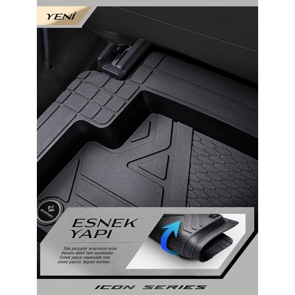 Peugeot 106 Uyumlu 5-D Oto Paspas ( Icon Siyah ) modelleri