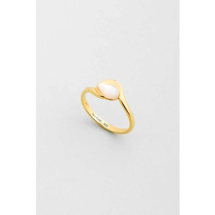 18 Ayar Sarı Altın Kaplama Gümüş Yüzük, Şık ve Zarif Tasarım