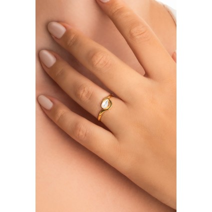 18 Ayar Sarı Altın Kaplama Gümüş Yüzük, Şık ve Zarif Tasarım fiyatları