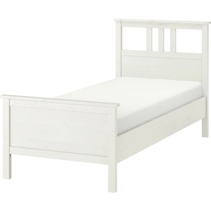 Hemnes / Luröy Tek Kişilik Karyola Beyaz Vernik 90 x 200 Cm