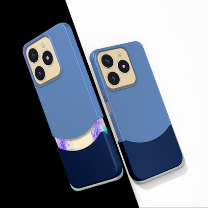 Realme C61 Kılıf Mıknatıslı Aden Duble Kapak - Lacivert