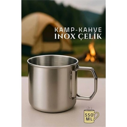 Bfs Inox Kamp Bardağı Profesyonel Inox Çelik 550 ml