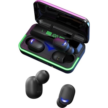 E10 Mipods Bt 5.1 Oyuncu Kulaklığı Işıklı LED Göstergeli Bluetooth Kulakiçi Kulaklık