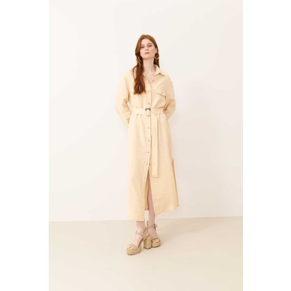 Düğmeli Cepli Tunik Naturel Y2313305_069 indirimleri