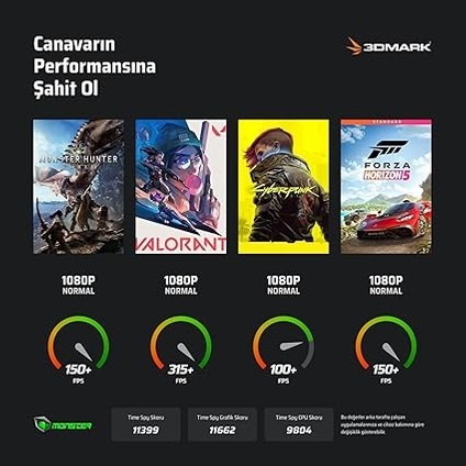 Tulpar T7 V26.2.2 Intel Core I7 13620H 32 GB Ram 1 Tb SSD 8 GB Rtx 5060 Freedos 17,3" Fhd 144 Hz Oyun Bilgisayarı modelleri