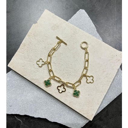 14K Yeşil Yonca Charmlı Bileklik fiyatları