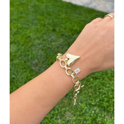 Kalp ve Yıldız Charmlı Bileklik