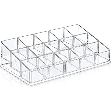 15 Gözlü Akrilik Ojelik ve Makyaj Organizeri - 15 Gözlü Akrilik Rujluk ve Makyaj Organizeri fiyatları