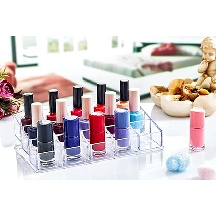 15 Gözlü Akrilik Ojelik ve Makyaj Organizeri - 15 Gözlü Akrilik Rujluk ve Makyaj Organizeri modelleri