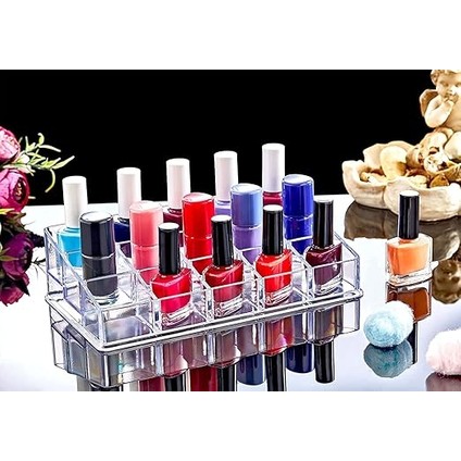 15 Gözlü Akrilik Ojelik ve Makyaj Organizeri - 15 Gözlü Akrilik Rujluk ve Makyaj Organizeri fırsatları